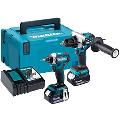 Makita Dlx2412tj 2pc Li-on Combi Kit 5ah