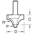 Trend 7d/3x1/4 Pin Guided Ovolo Cutter 9.5mm