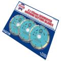 Faithfull 3pc Diamond Blade Set In Tin