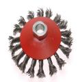 Faithfull Conical Wire Brush 100mm M10 Bore