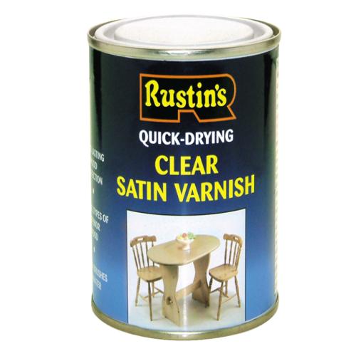 Rustins Quick Dry Varnish Satin Clear 1 Litre Lakedale Power Tools