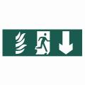 Scan Running Man Arrow Down - Pvc 200 X 50mm