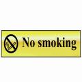 Scan No Smoking - Polished Brass Effect 200 X