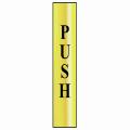 Scan Push Vertical - Polished Brass Effect
