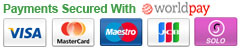 All major credit cards via WorldPay